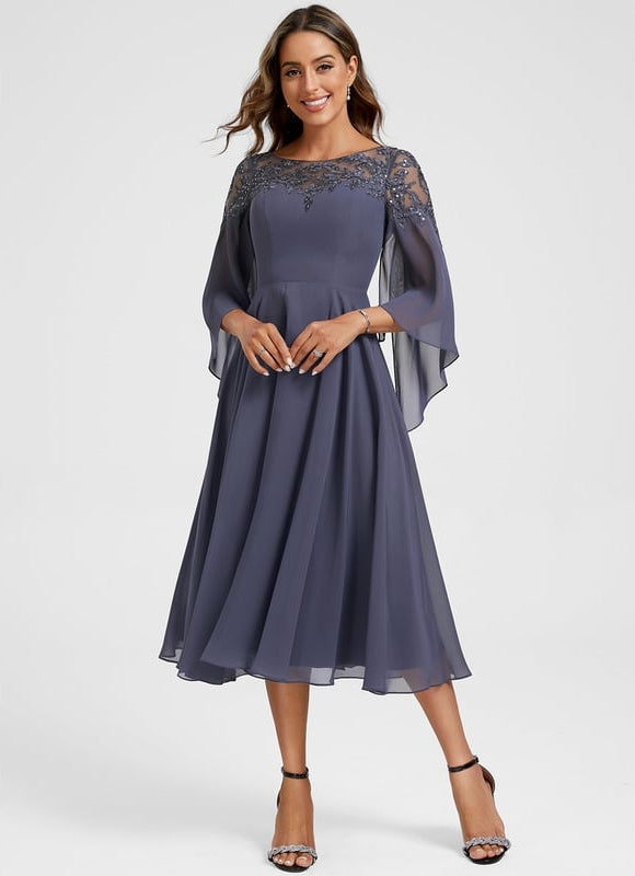 Robe Chic Longue Évasée Élégante - gallery 4