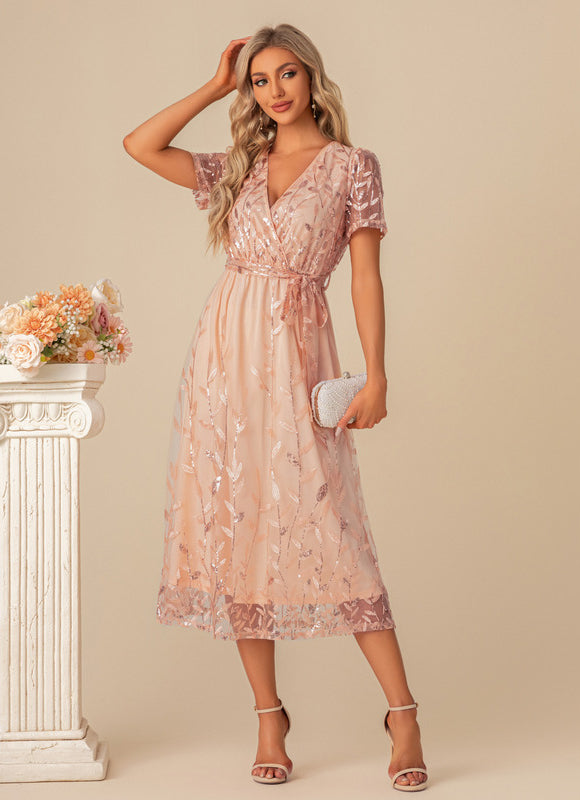 Robe Chic Cocktail Pailletée - gallery 4