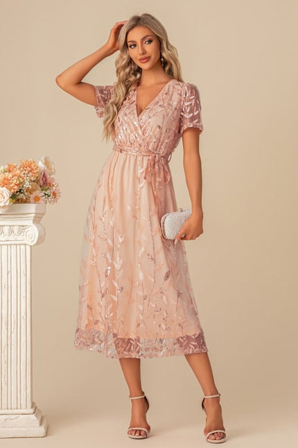 Robe Chic Pailletée V Midi - gallery 4