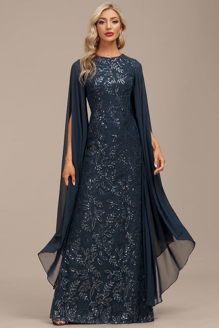 Robe Chic Élégance Marine Satinée