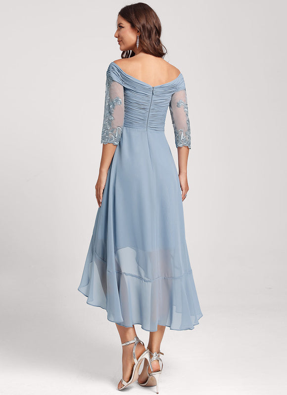 Robe Chic Asymétrique Éclatante - gallery 2