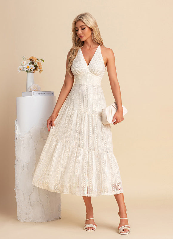 Robe Chic Mi-Longue Ajourée - gallery 1