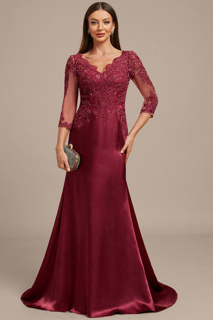 Robe Chic Élégante Bordeaux - gallery 3