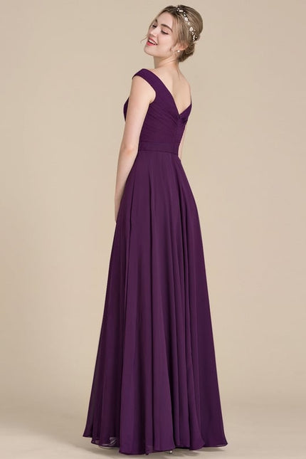 Robe Chic Éventail Violet - gallery 4