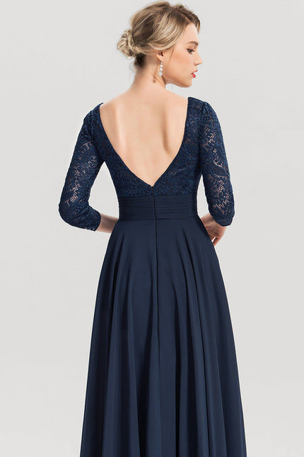 Robe Chic Longue Marine Élégante - gallery 1