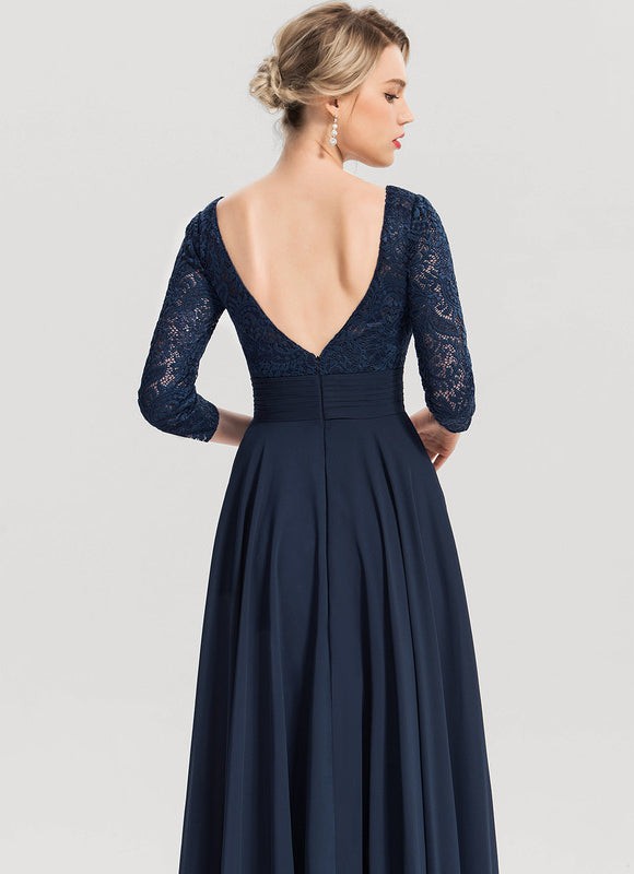 Robe Chic Longue Marine Élégante - gallery 1