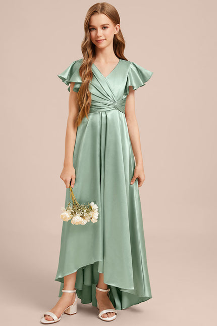 Robe Chic Satinée Junior Bleu Ciel
