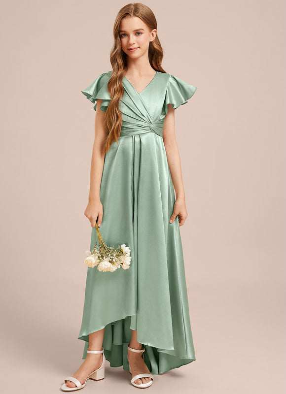 Robe Chic Satinée Junior Bleu Ciel