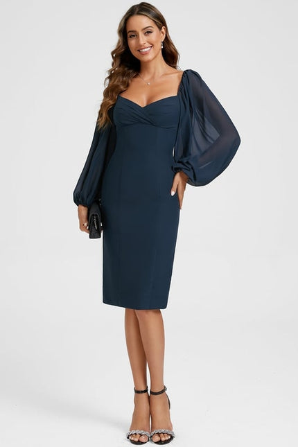 Robe Chic Bleu Nuit Élégante - gallery 1