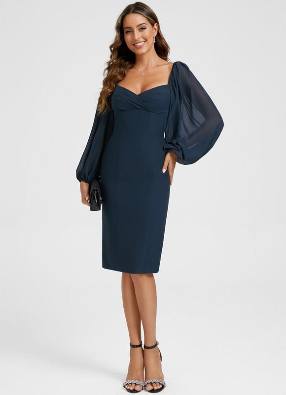 Robe Chic Bleu Nuit Élégante - gallery 1