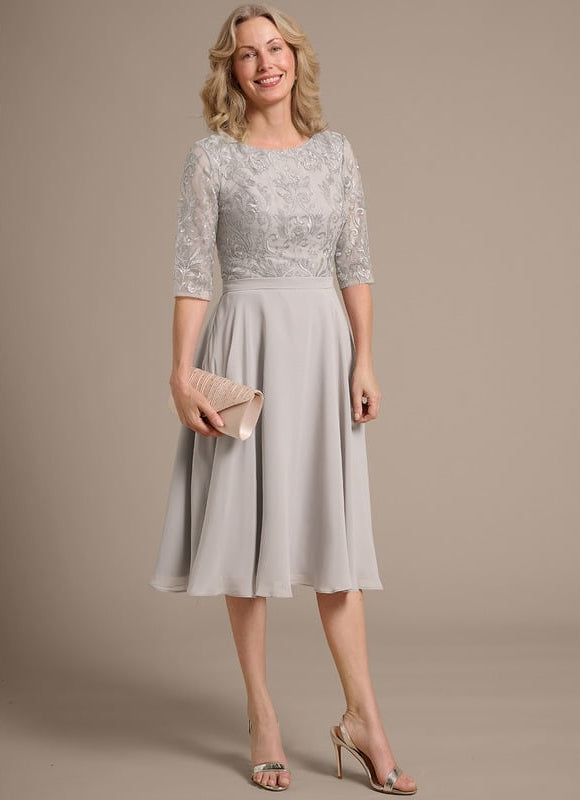 Robe Chic Grise Aérée - gallery 4