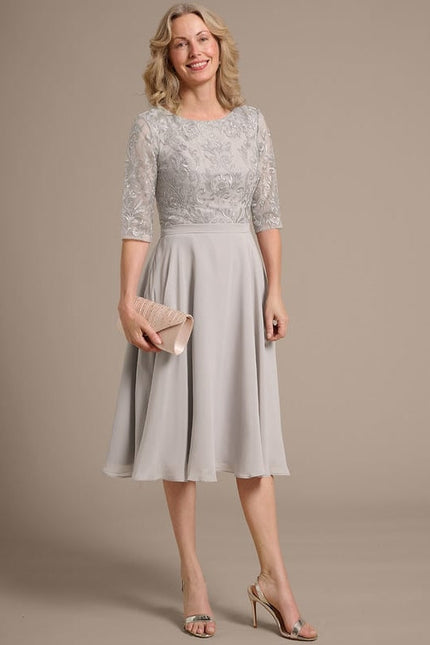 Robe Chic Grise Aérée - gallery 4