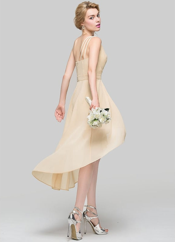 Robe Chic Asymétrique Écrue - gallery 7