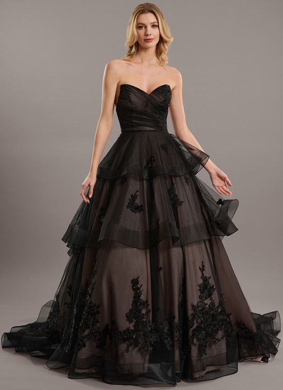 Robe Chic Couture Tulle Noir - gallery 1