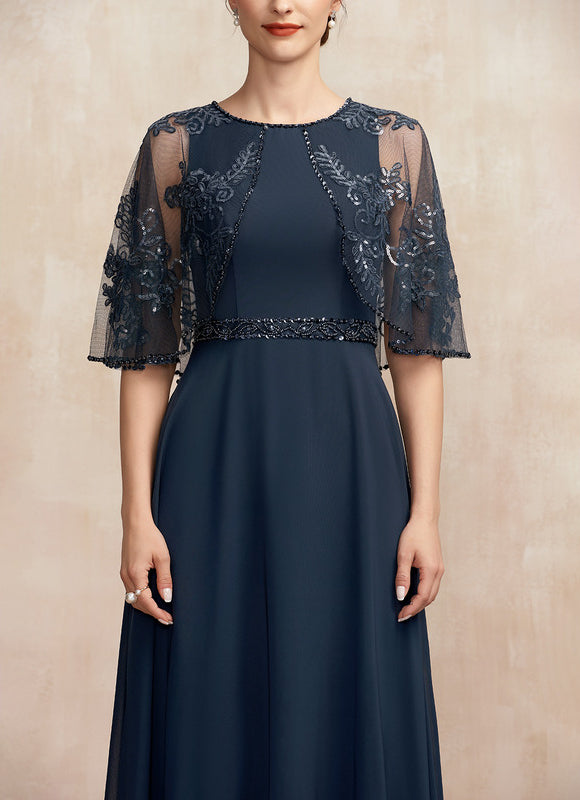 Robe Chic Bleu Marine Élégante - gallery 7