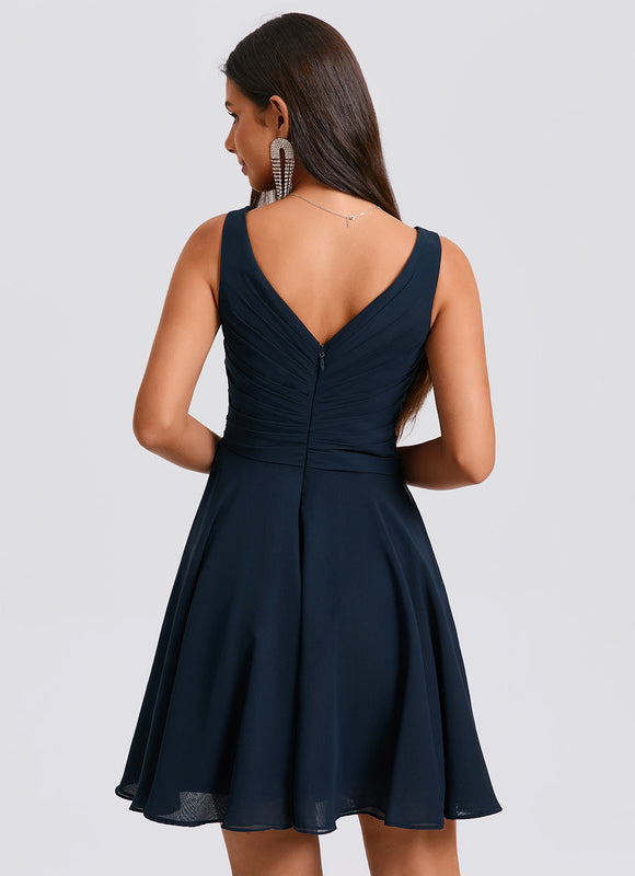 Robe Chic Vaporeuse Marine - gallery 5
