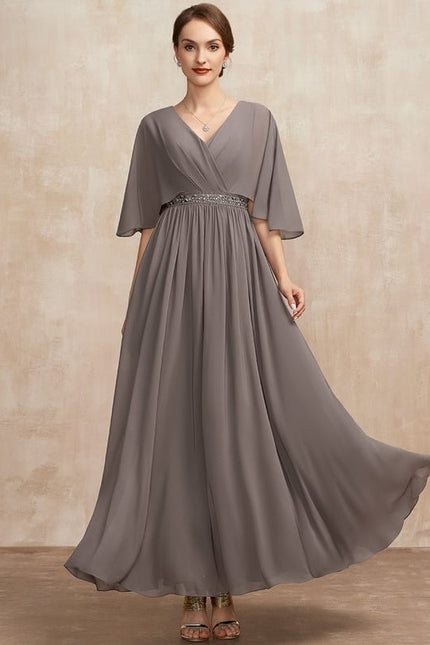 Robe Chic Longue Fluide Grise