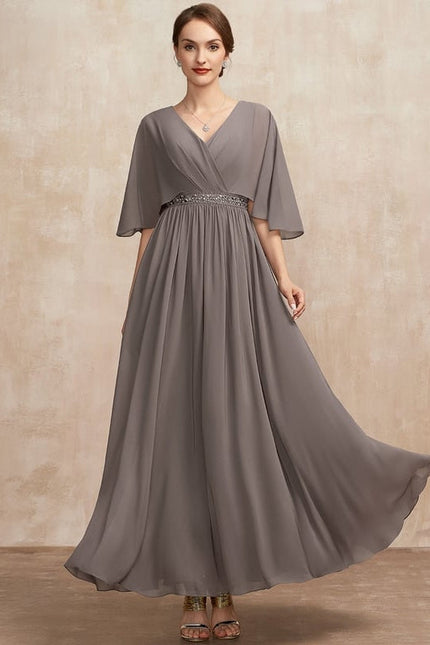 Robe Chic Longue Fluide Grise