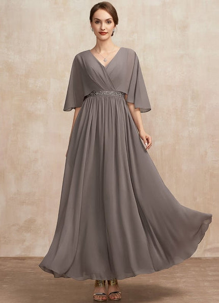 Robe Chic Longue Fluide Grise