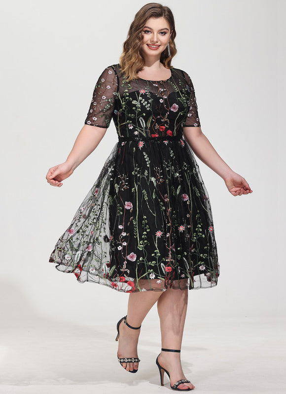 Robe Bohème Chic Dentelle Noire - gallery 5