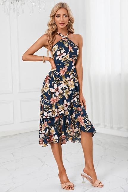 Robe Chic Fleurie Satinée - gallery 1