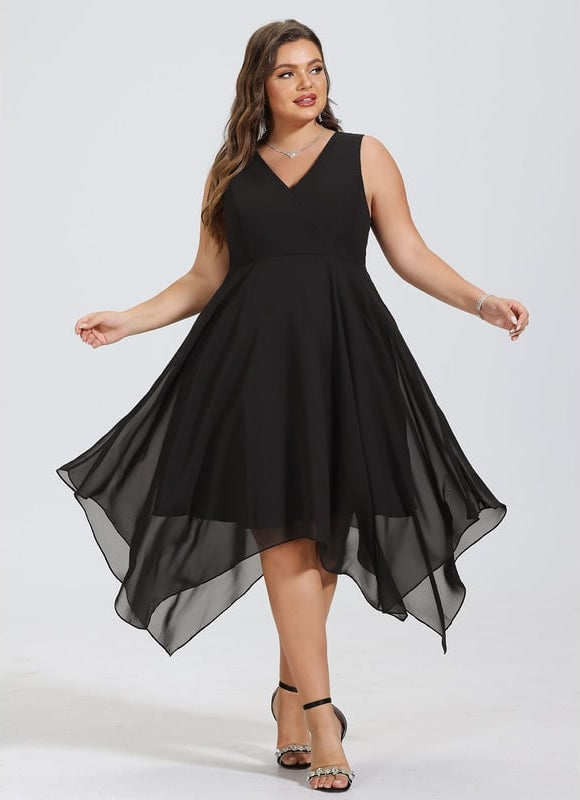 Robe Chic Asymétrique Vaporeuse - gallery 8
