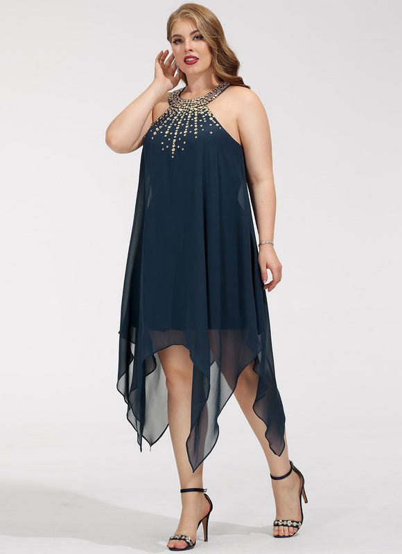 Robe Chic Chic Asymétrique Perlé - gallery 5