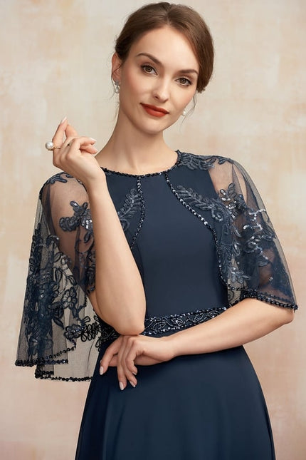 Robe Chic Bleu Marine Élégante