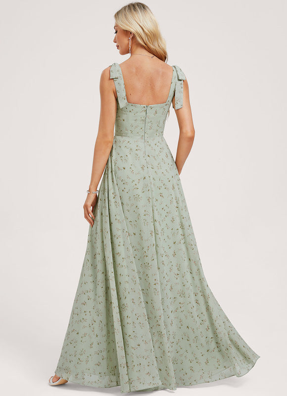 Robe Chic Longue Verte Élégante - gallery 4