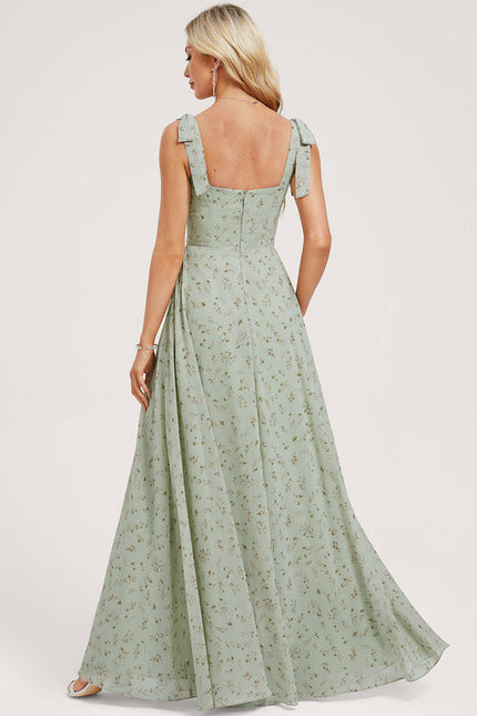 Robe Chic Longue Verte Élégante - gallery 4