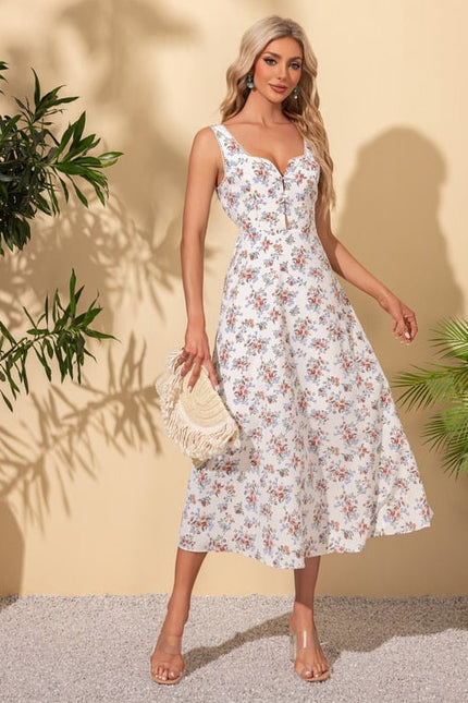 Robe Chic Midi Rose Fleuri - gallery 3