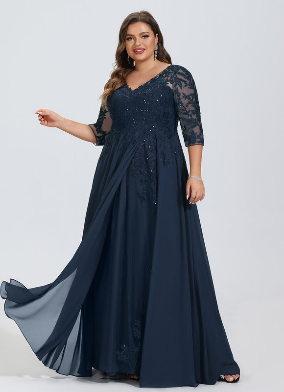 Robe Chic Longue Bleu Cobalt - gallery 5