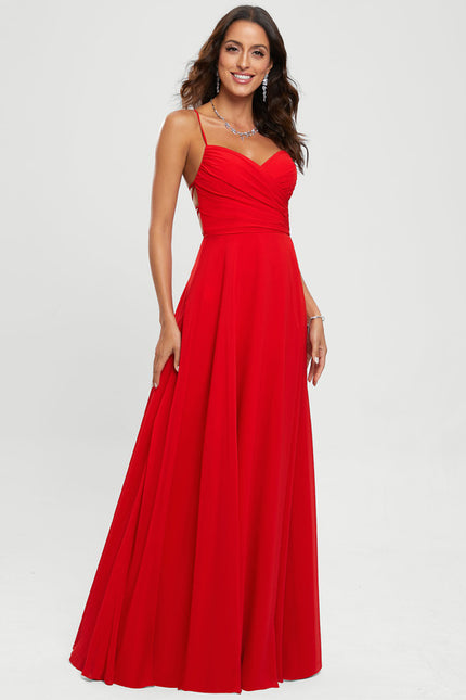 Robe Chic Rouge Élégante - gallery 5