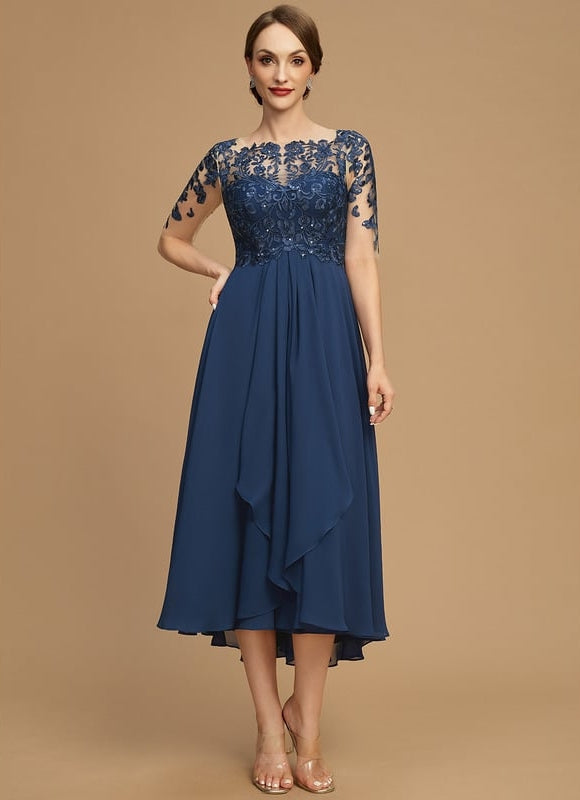 Robe Chic Élégance Ondulée - gallery 1