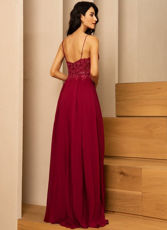 Robe Chic Longue Émeraude Élégante - gallery 1