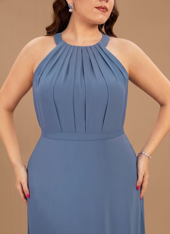Robe Chic Mousseline Drapée - gallery 8