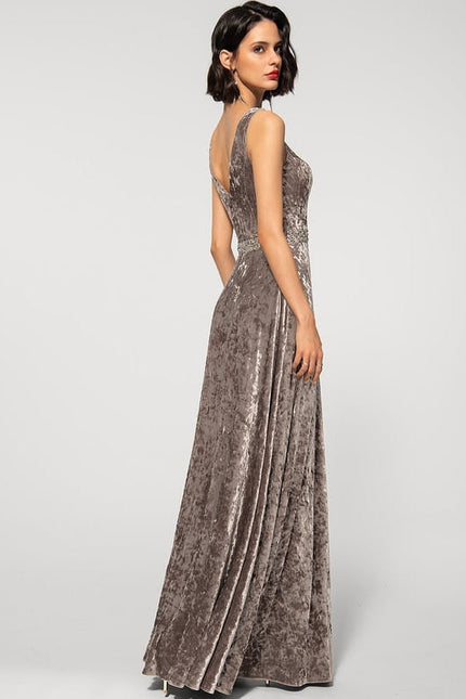 Robe Chic Velours Sombre - gallery 1