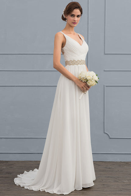 Robe Chic Chiffon Traîne - gallery 2