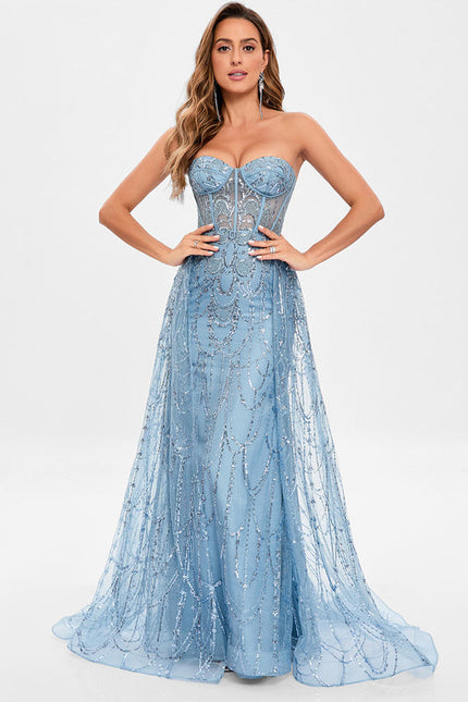 Robe Chic Éclatante Céleste - gallery 2
