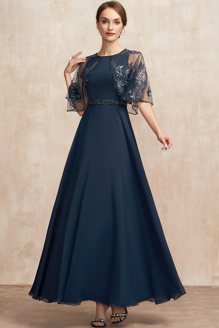 Robe Chic Bleu Marine Élégante - gallery 1