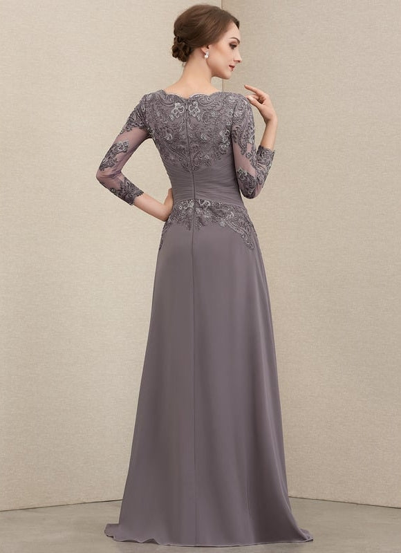 Robe Chic Gris Élégant - gallery 3