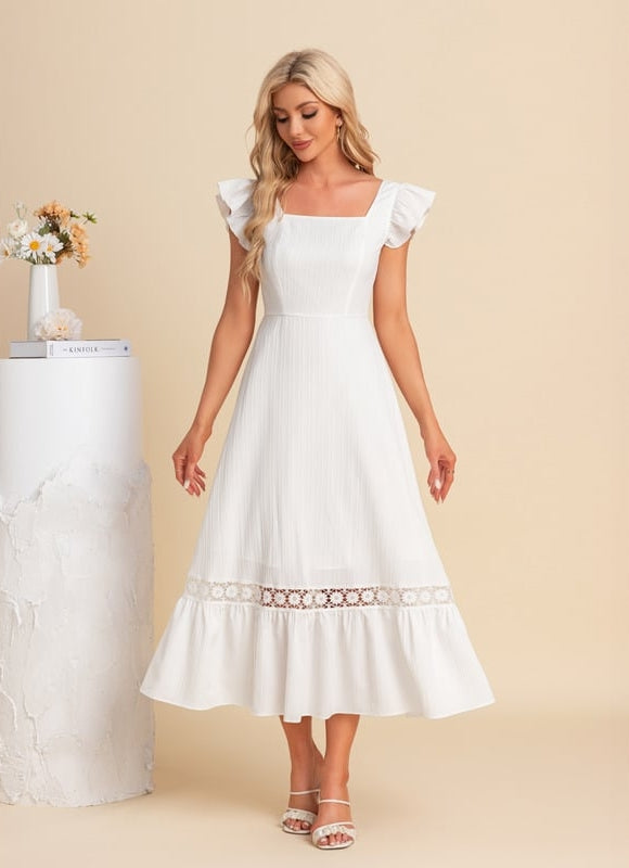 Robe Chic Écrue Rétro - gallery 2