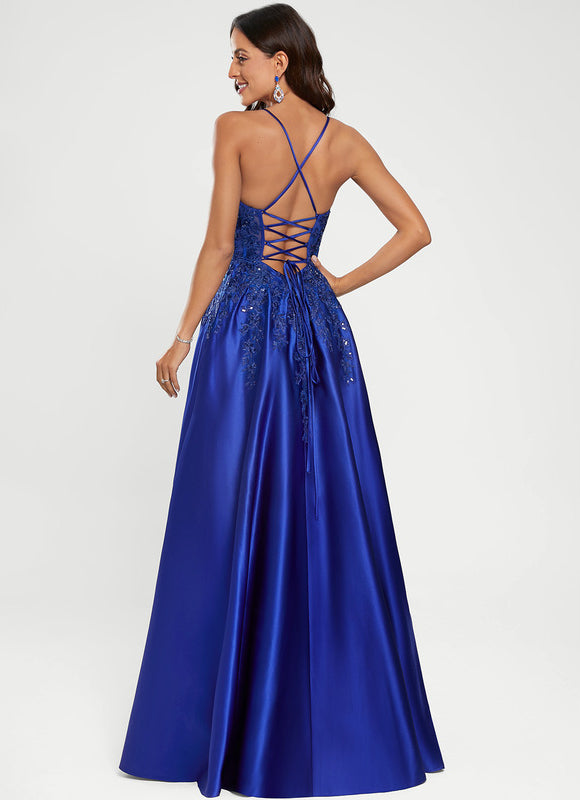Robe Chic Éclat Azur Satiné - gallery 8