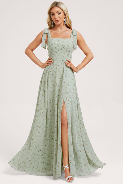 Robe Chic Longue Verte Élégante