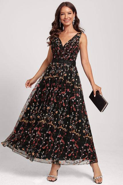 Robe Chic Botanique Noir