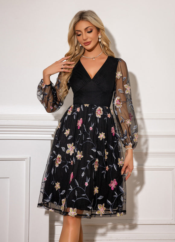 Robe Chic Brodée Élégante - gallery 4