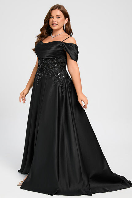 Robe Chic Satin Noir Élégant - gallery 8