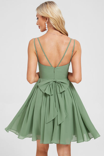 Robe Chic Mousseline Vert Tendre - gallery 2