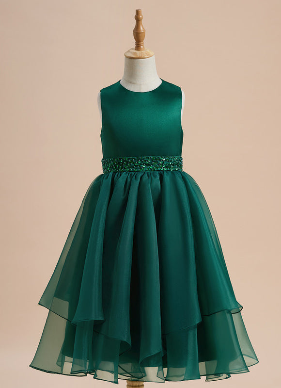 Robe Chic Verte Avec Paillettes