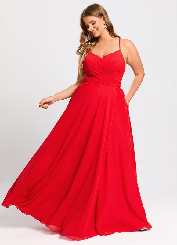 Robe Chic Rouge Élégante - gallery 6